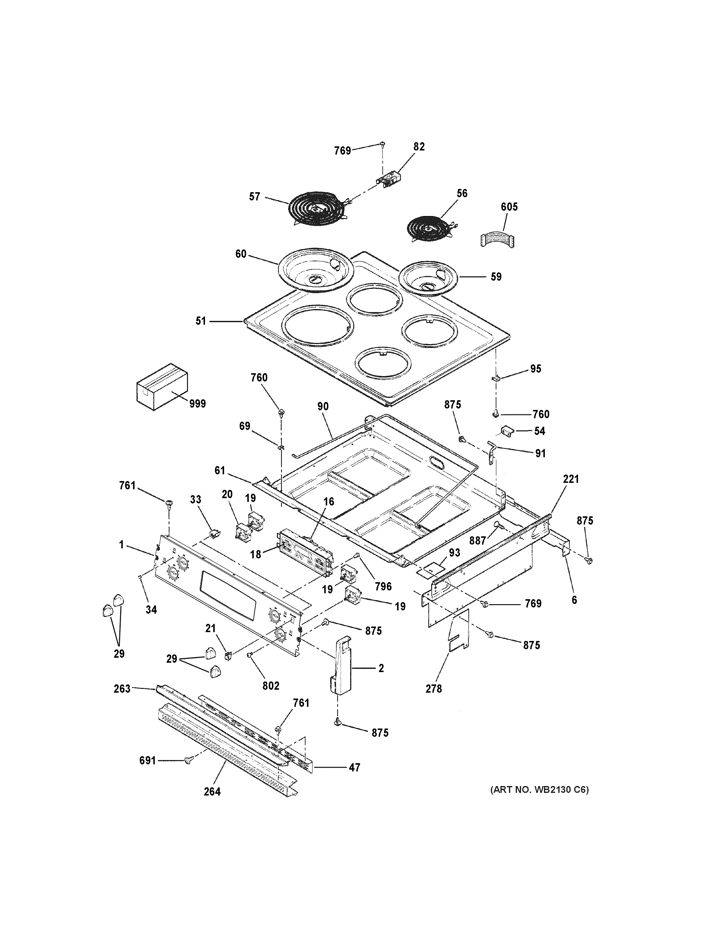 GE JM250DF3BB control panel & cooktop diagram