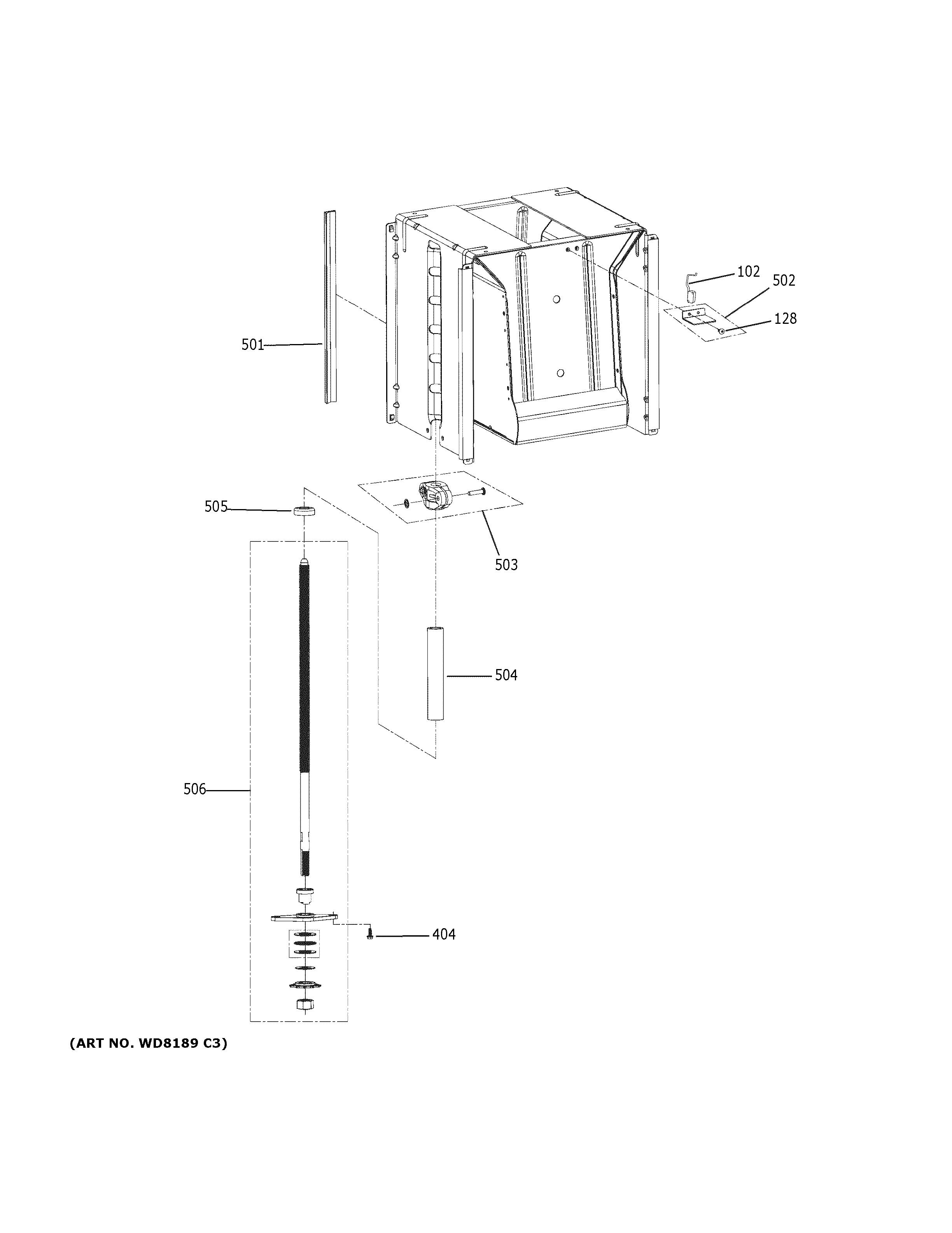 GE GCG1500R0BB powerscrew & ram parts diagram