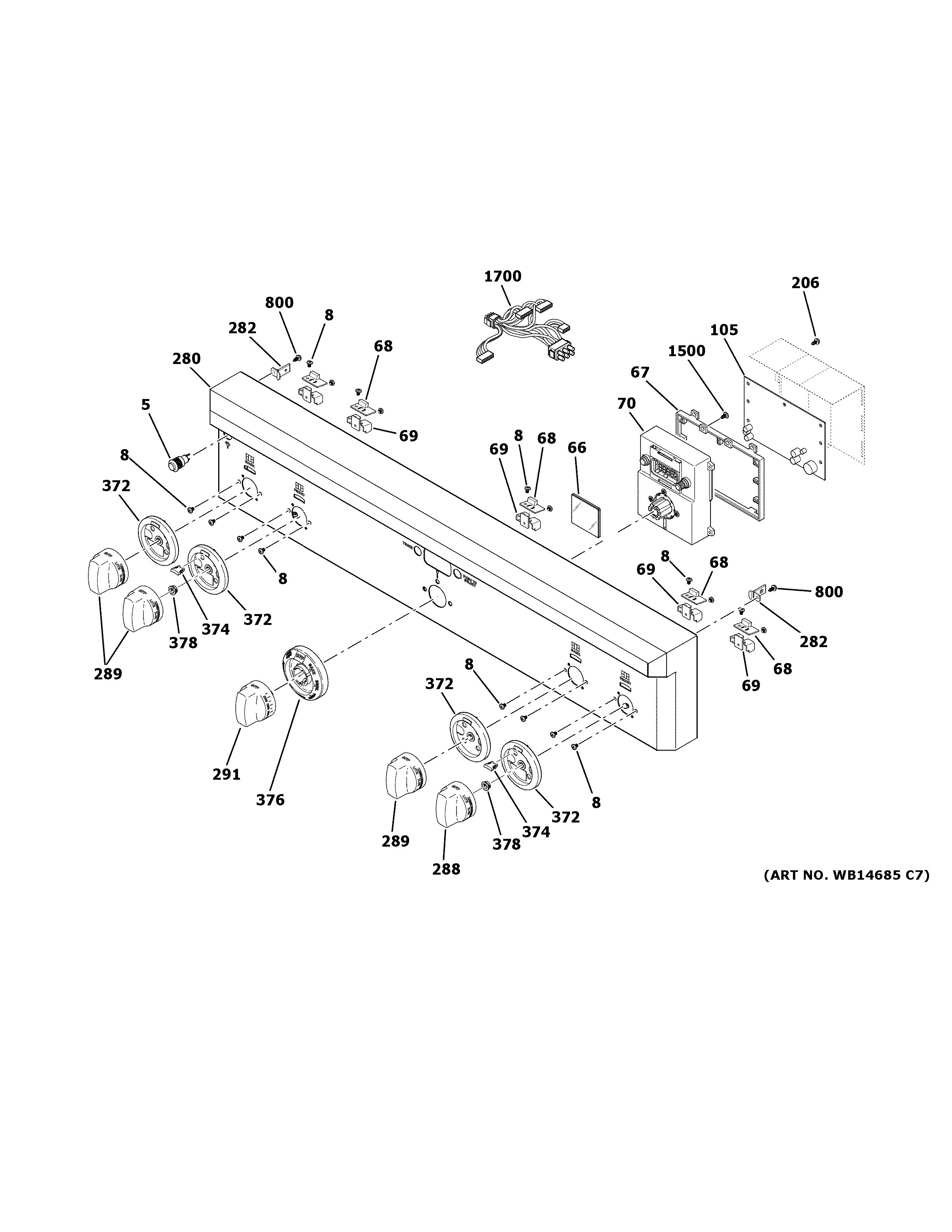 GE ZGP304NR1SS control panel diagram