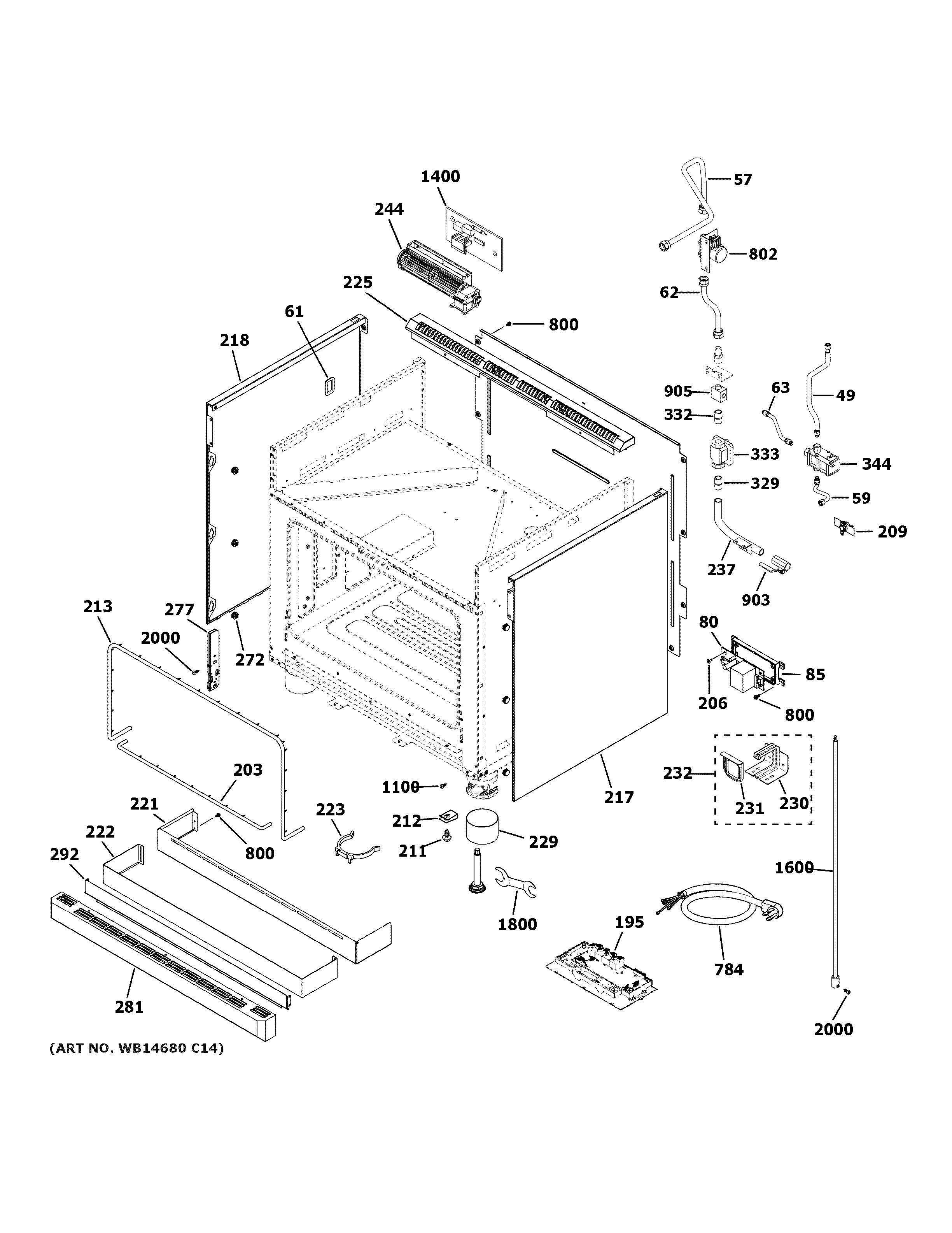 GE ZGP304NR1SS body parts diagram