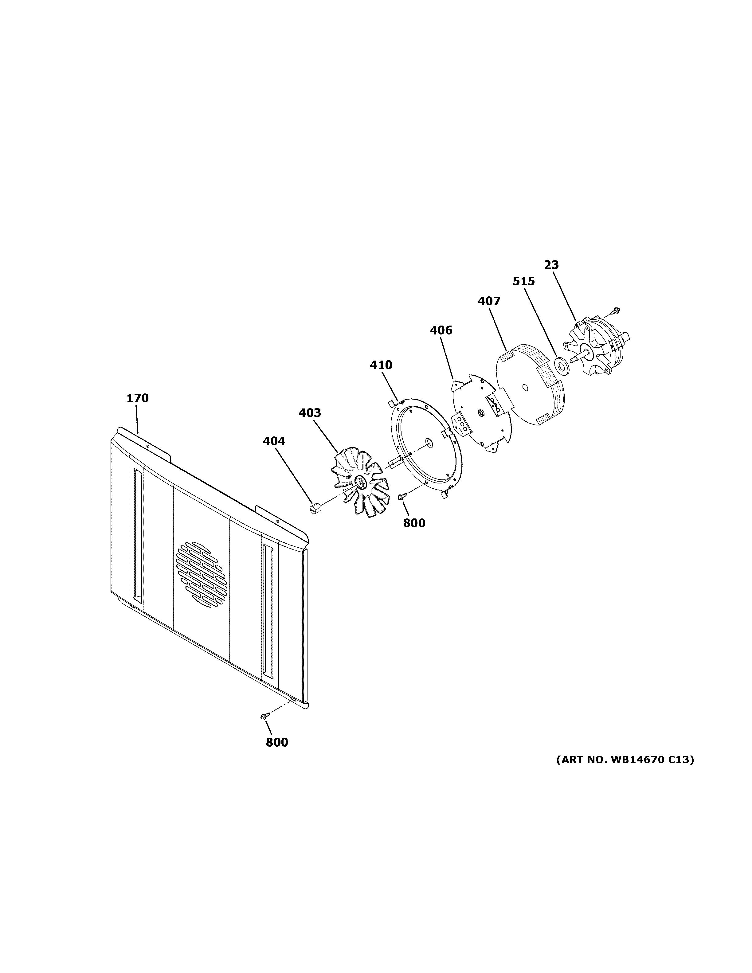 GE ZGP304NR1SS convection fan diagram