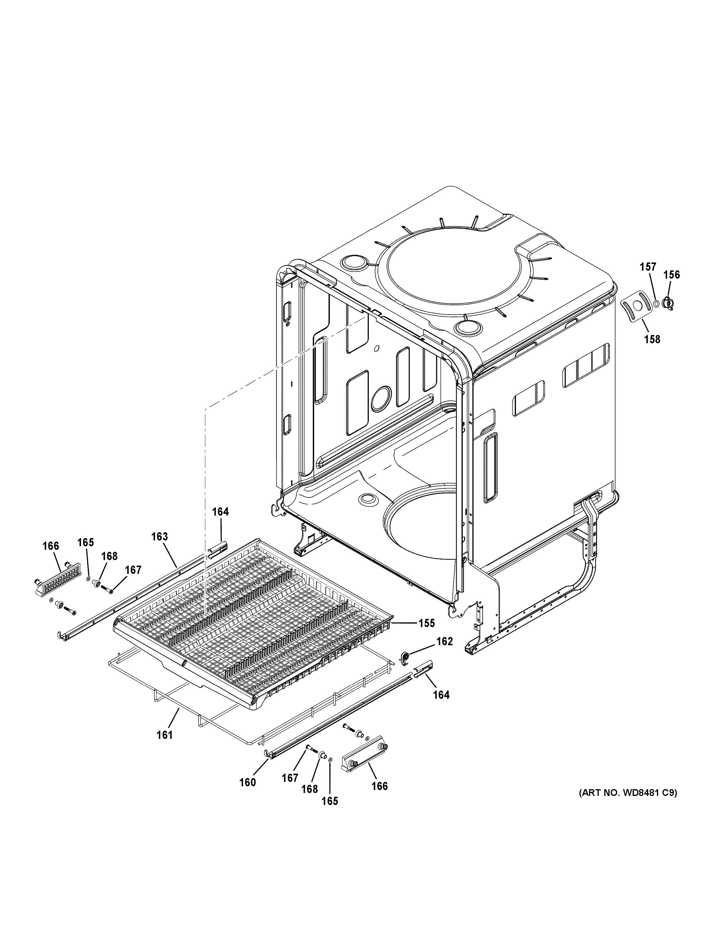 GE GDT695SGJ0WW body parts (2) diagram