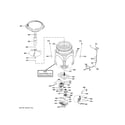 GE GTW755CSM1WS tub & motor diagram
