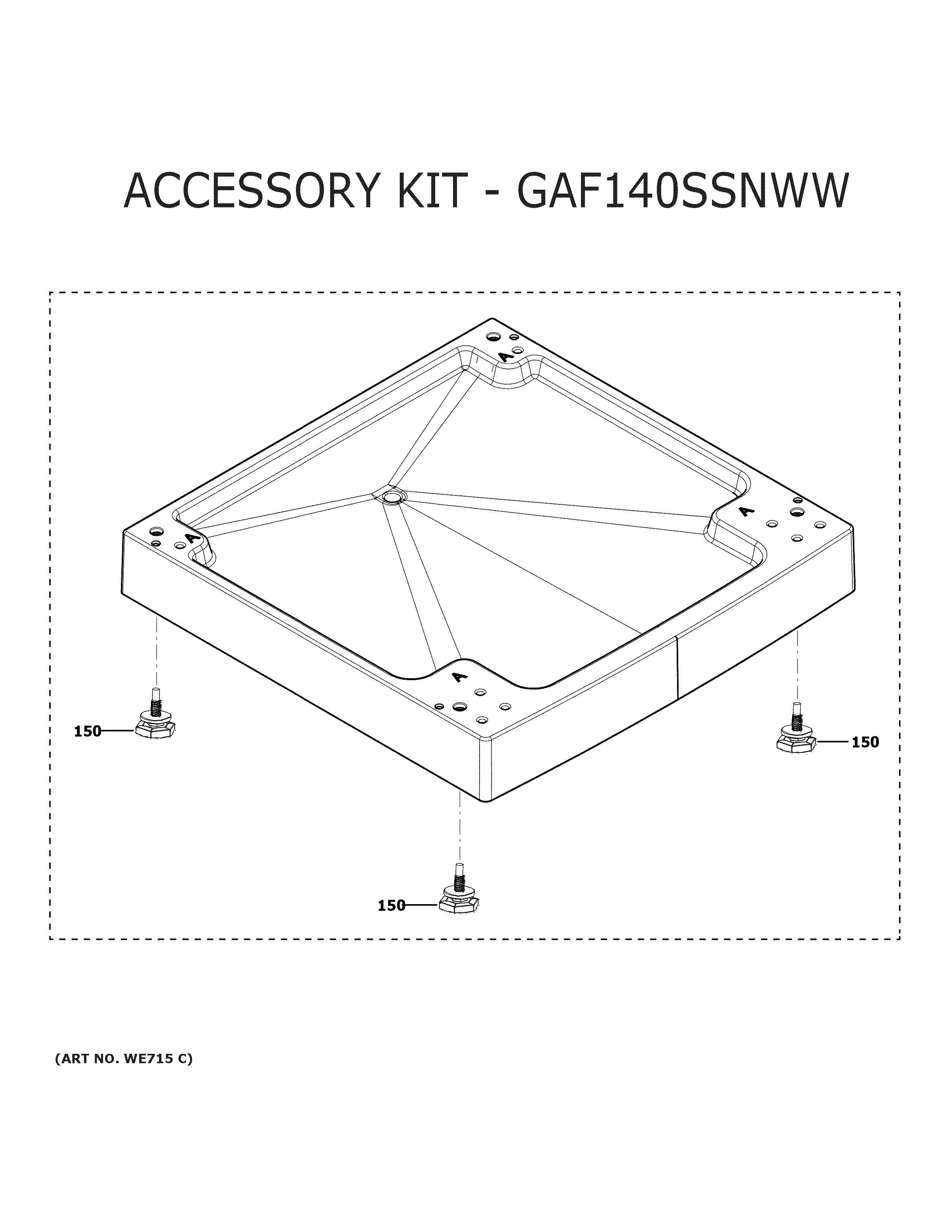Haier QFT15ESSN0WW optional accessories diagram