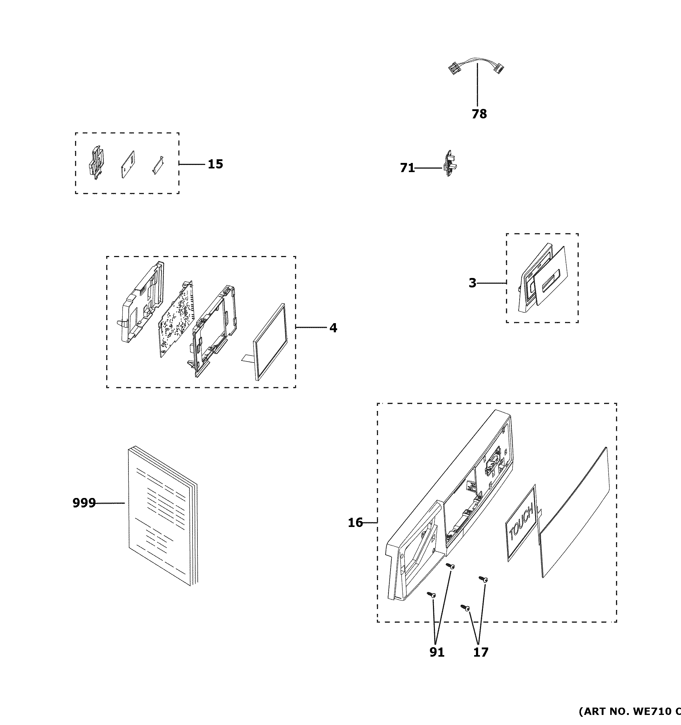 Haier QFT15ESSN0WW controls & backsplash diagram