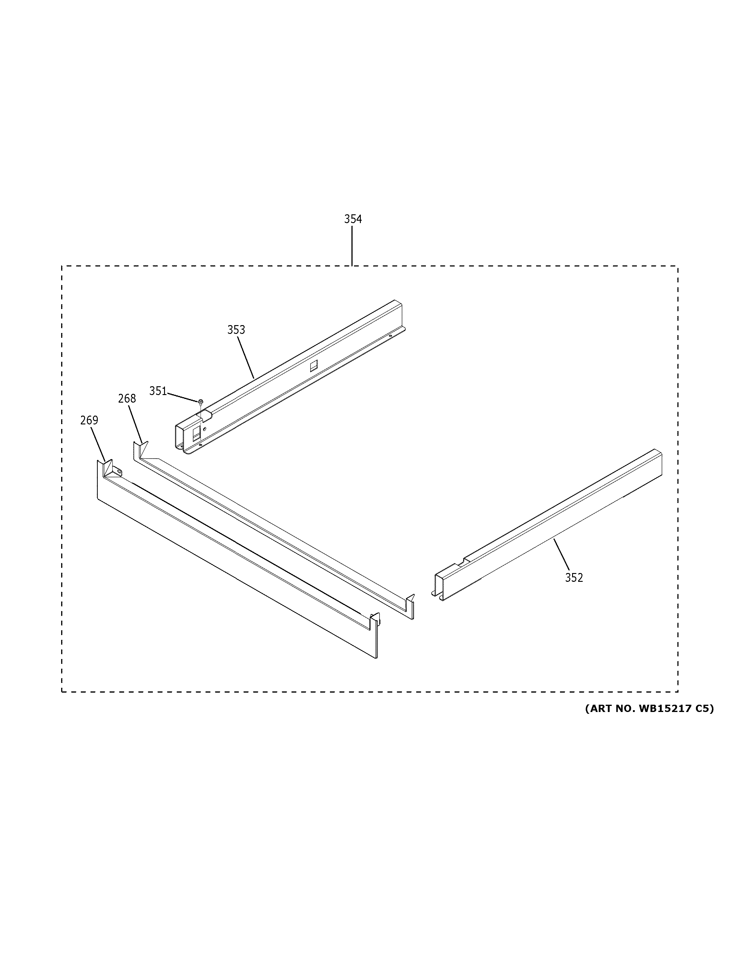 GE JT5500BL6TS pedestal diagram