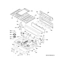 GE PGB930SEJ6SS control panel & cooktop diagram