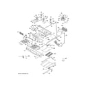 GE CGS985SET8SS control panel, gas & burner parts diagram