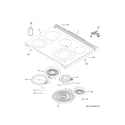 GE PS960SL4SS cooktop diagram