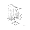 GE GTD75ECSL0WS cabinet & top panel diagram
