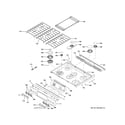 GE PGS960EEL1ES control panel & cooktop diagram