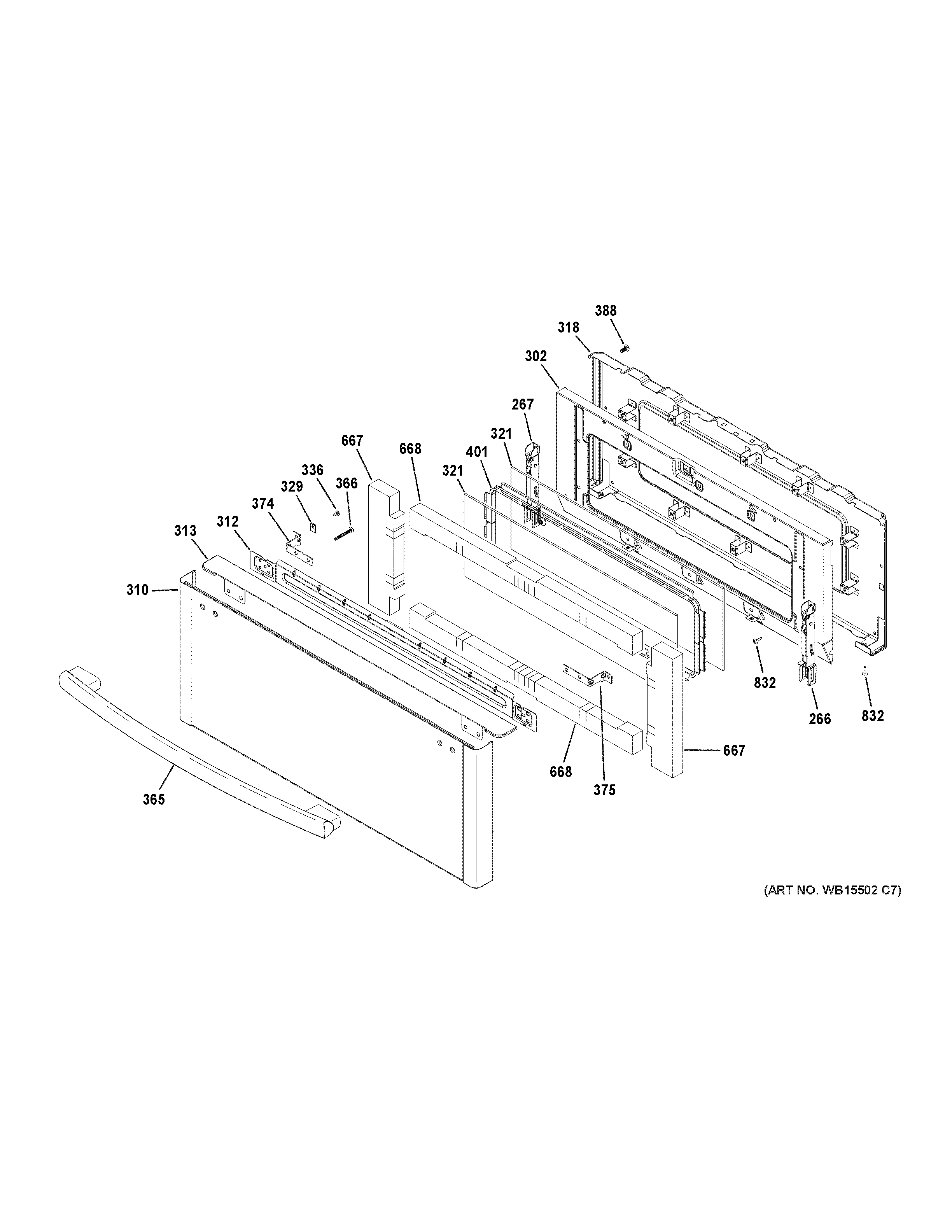 GE PGS960SEL2SS upper door diagram