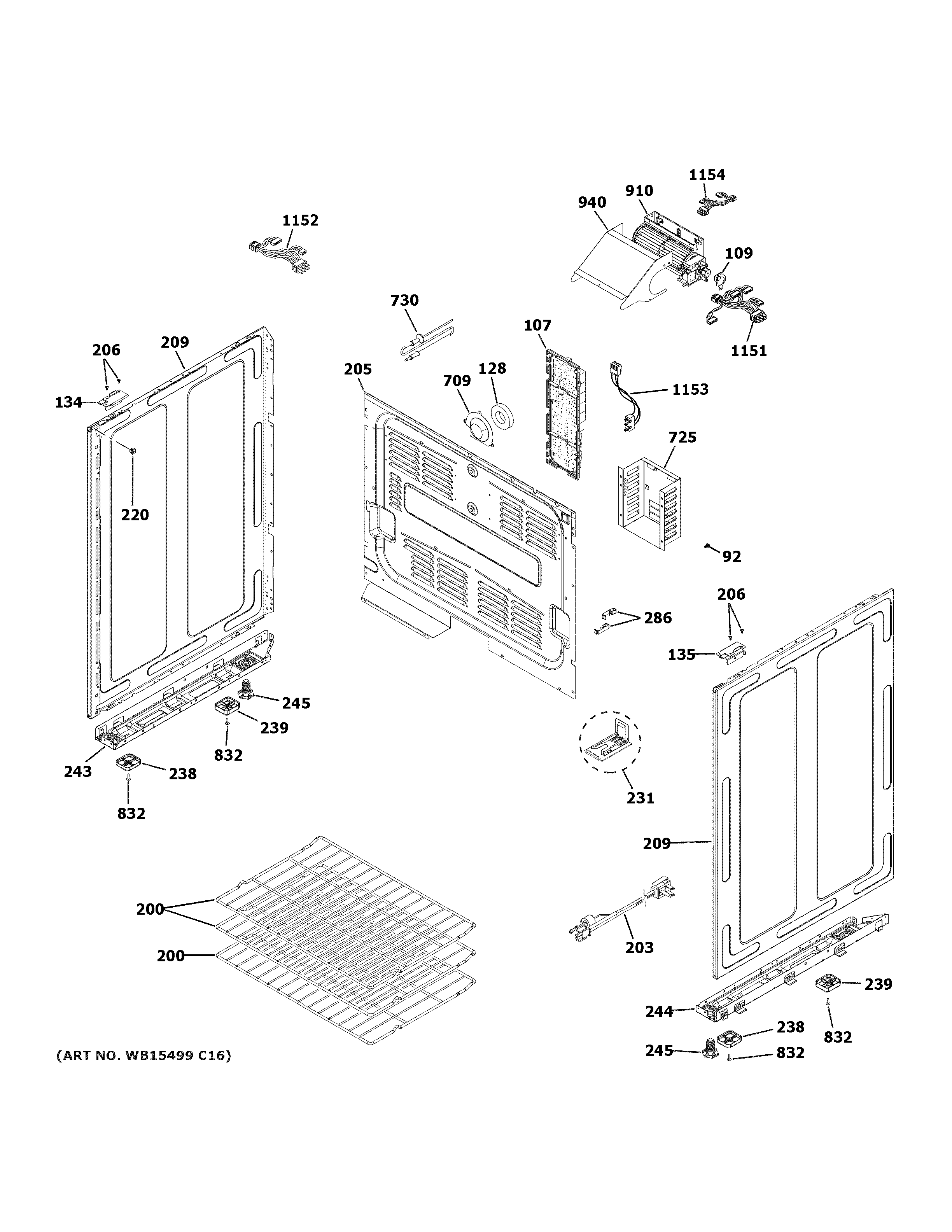 GE CGS750M2N1S5 body parts diagram