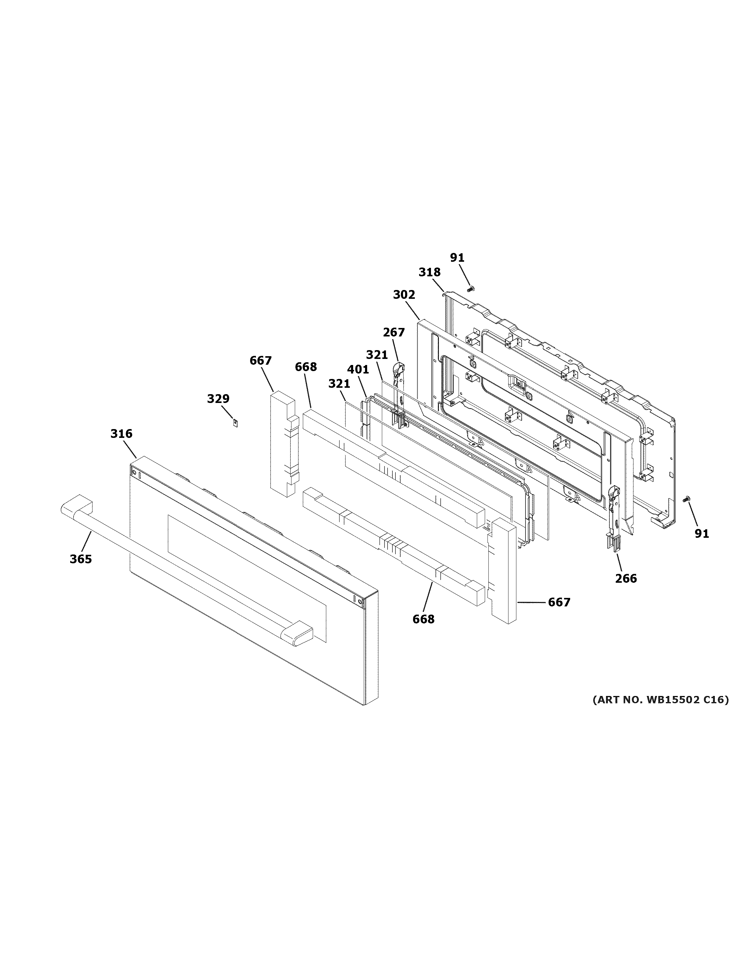 GE CGS750M2N1S5 upper door diagram