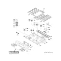 GE CGS750P2M2S1 control panel & cooktop diagram
