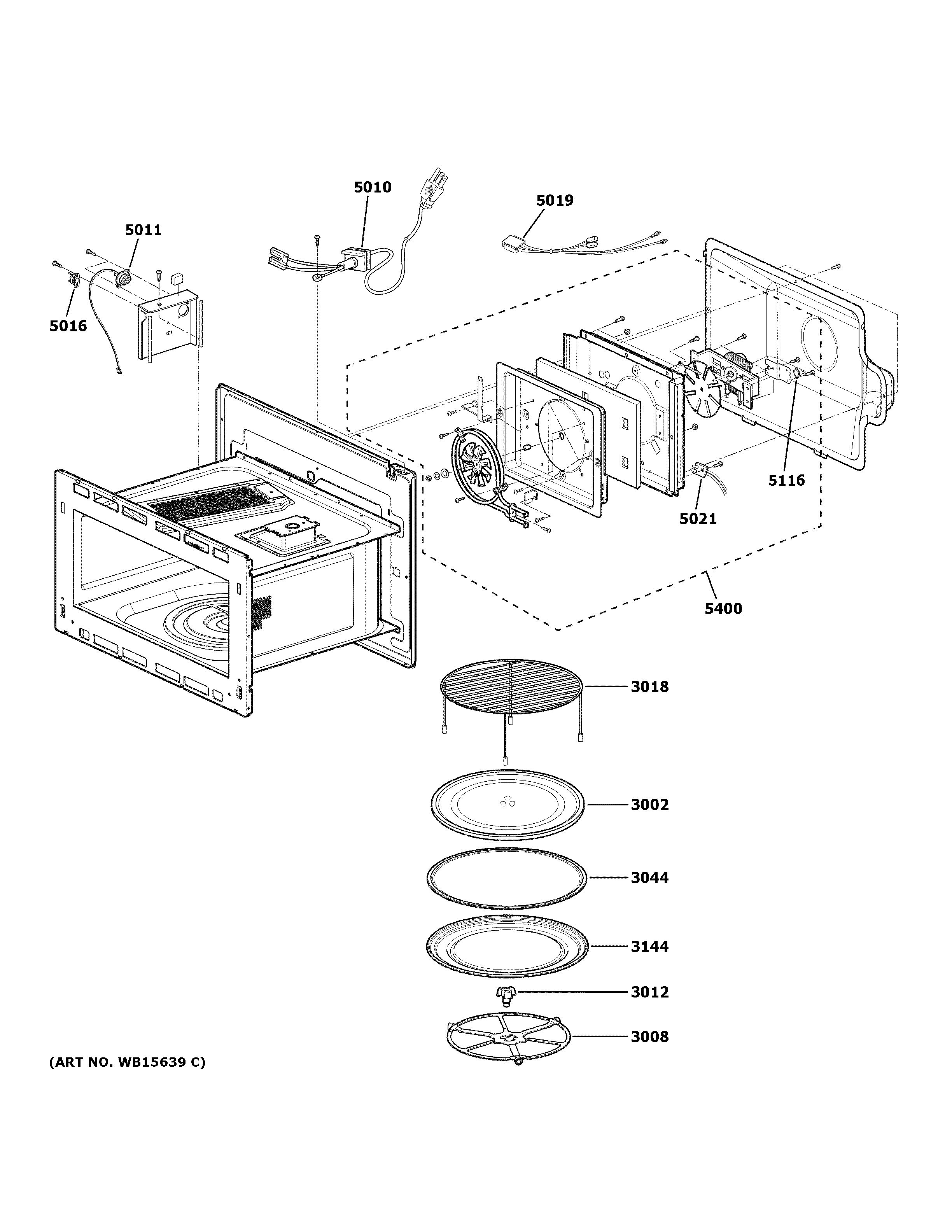 GE ZSB9131N1SS interior parts diagram