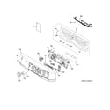 GE GFDR485GF1RR controls & backsplash diagram