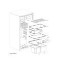 GE GIE21GSHESS shelves & drawers diagram
