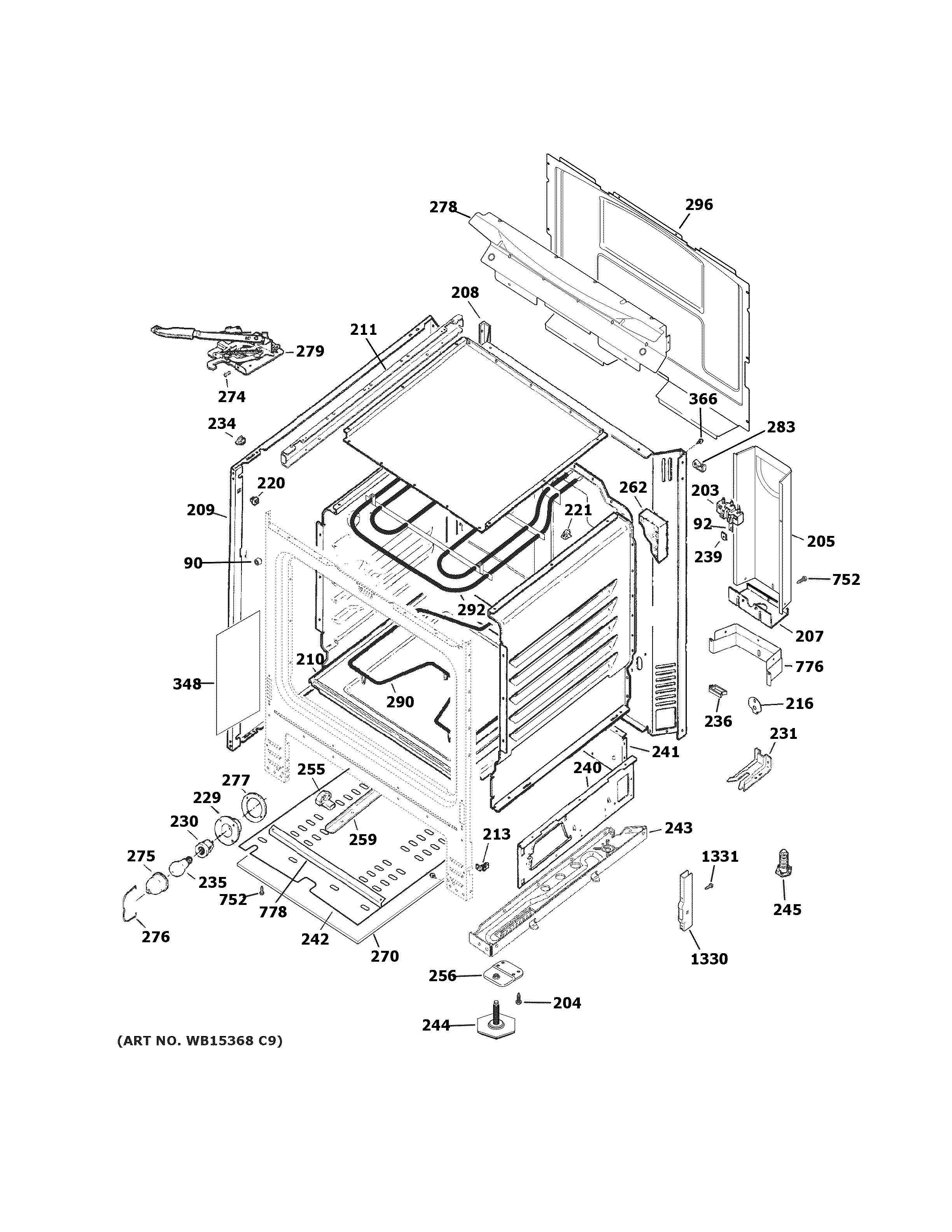 GE JB480DM1BB body parts diagram