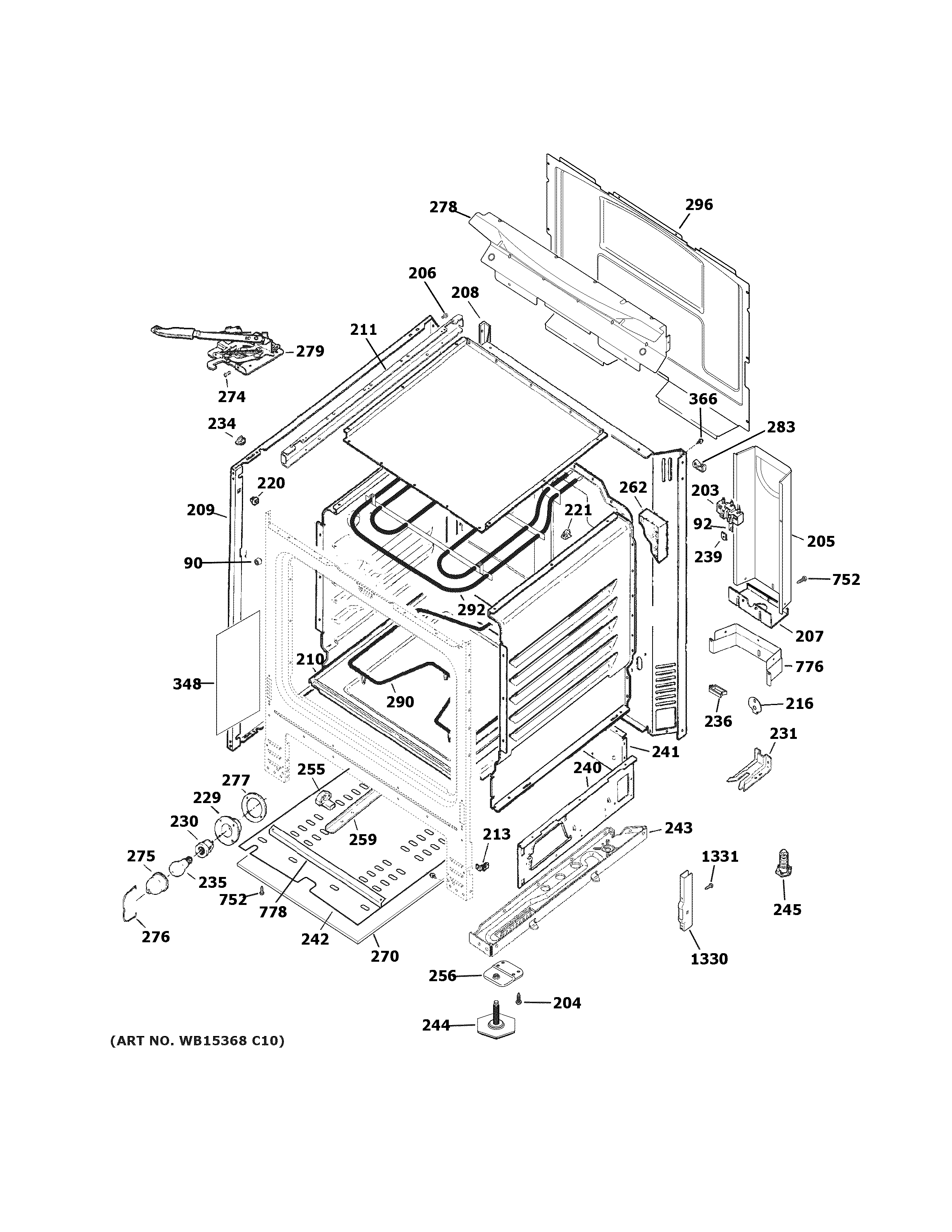 GE JB480SM1SS body parts diagram