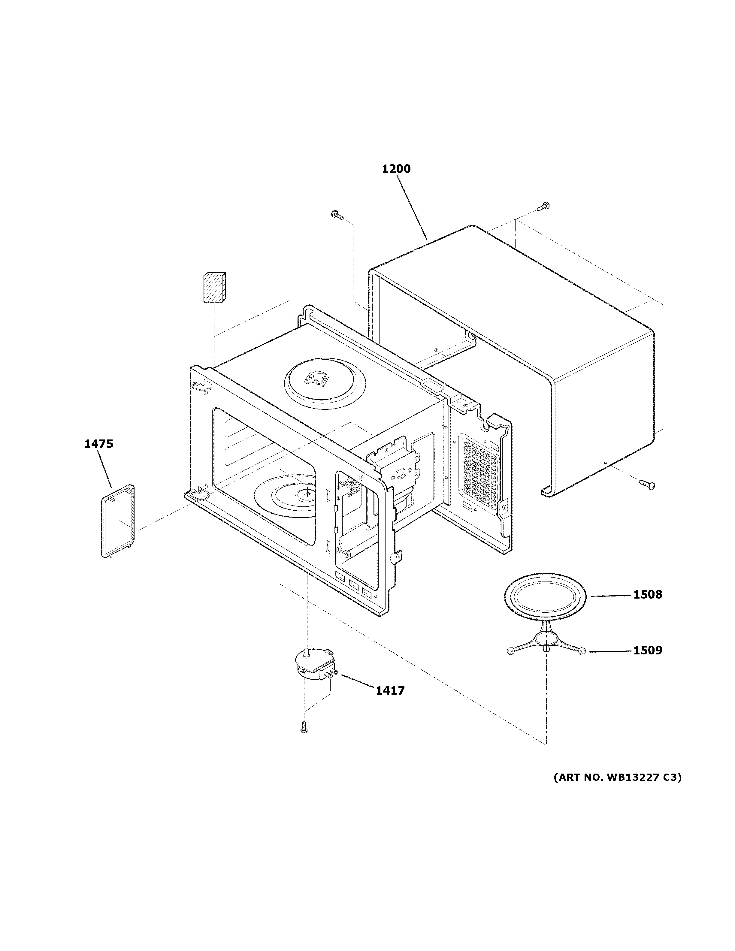 GE PEB2060SM1SS oven cavity parts diagram