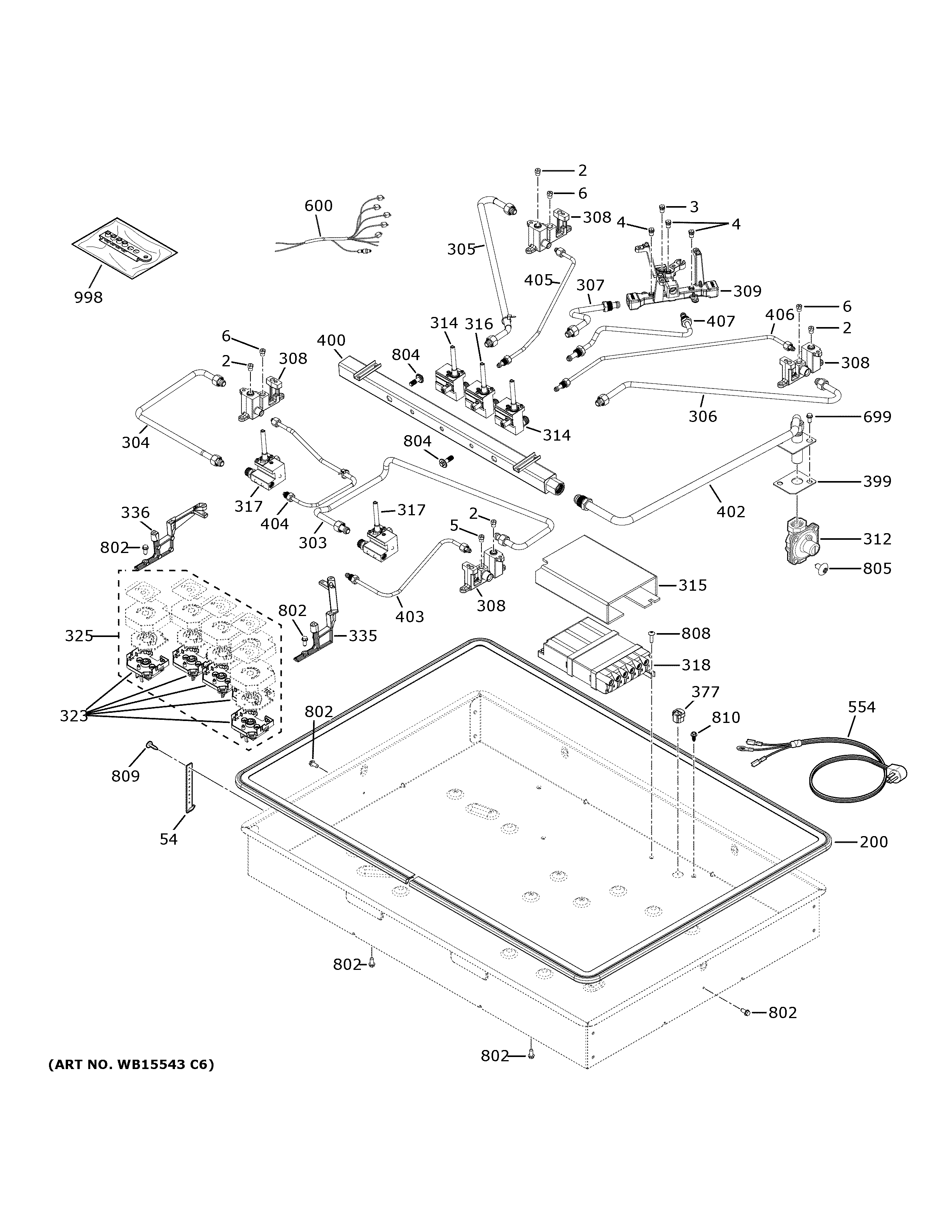 GE ZGU36RSL2SS gas & burner parts diagram