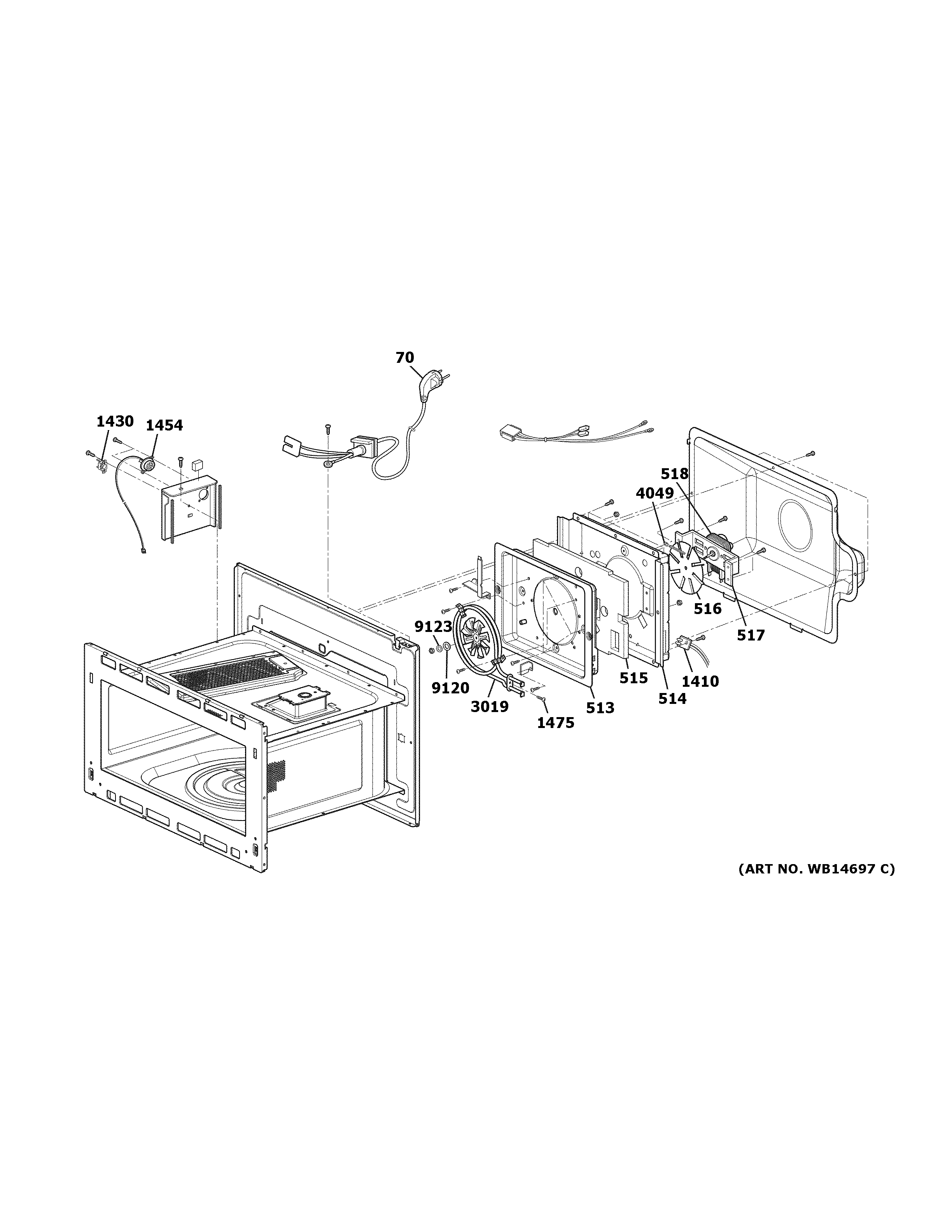 GE PSB1201NSS01 interior parts (1) diagram