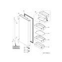 GE CYE22TP2MBS1 fresh food door - rh diagram