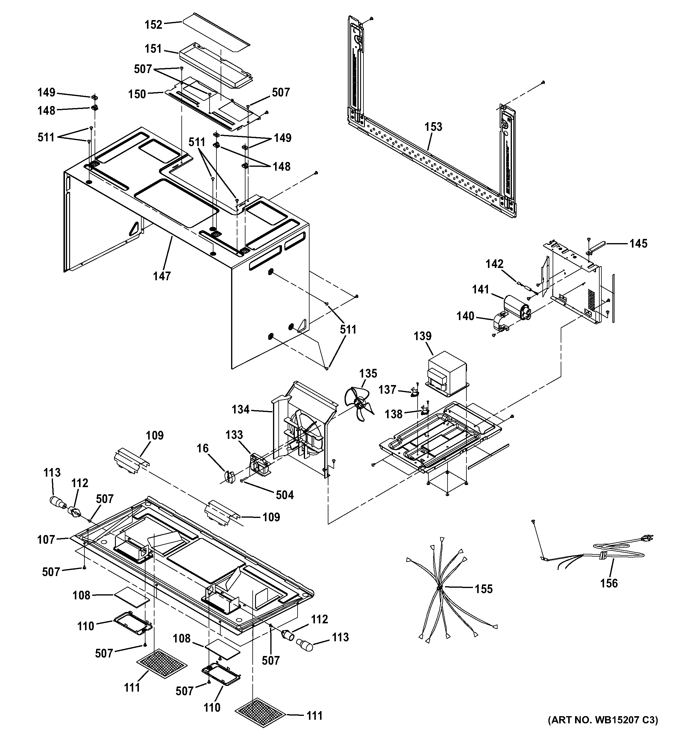 Hotpoint RVM5160DH2BB interior parts diagram