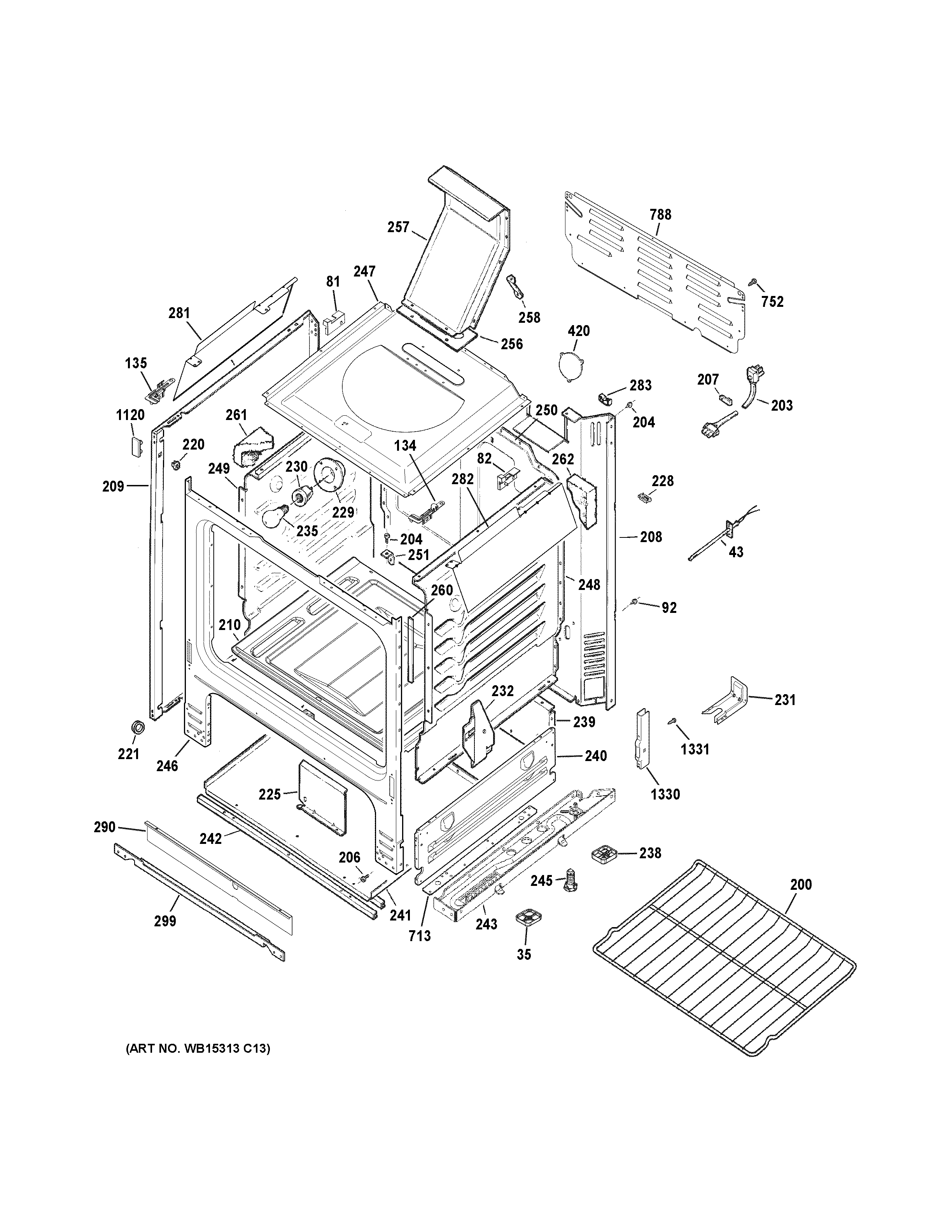 GE JGBS62DEK2WW body parts diagram