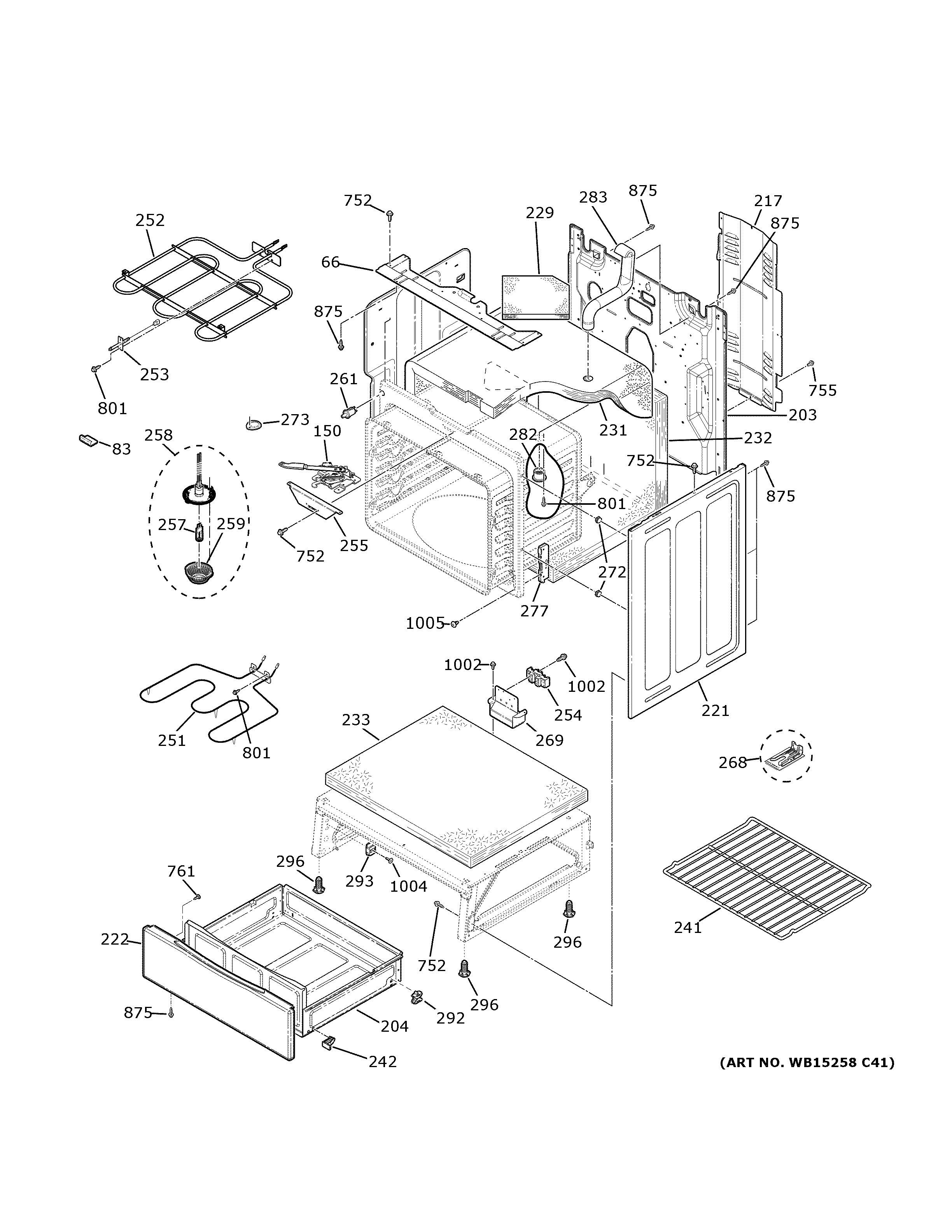 GE JB655DK7CC body parts diagram