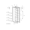 GE FUF14DLRDWW door diagram