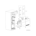 GE FUF14DLRDWW freezer section diagram