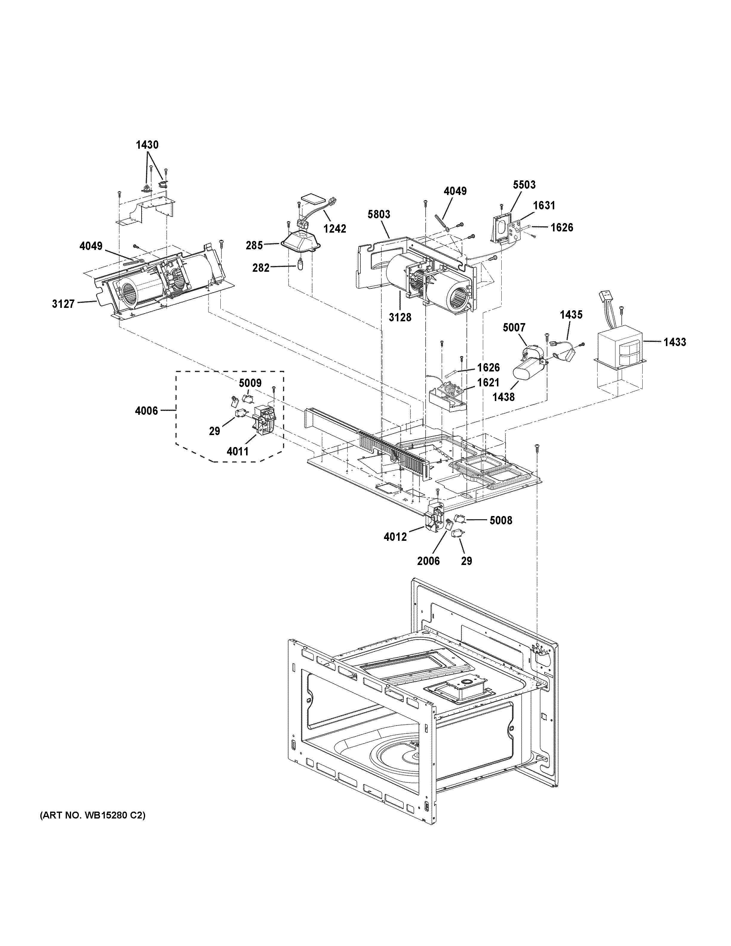 GE PSB9240BL3TS interior parts (2) diagram