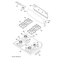 GE JGBS30DEK4BB control panel & cooktop diagram