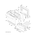 GE JGBS30DEK4BB door & drawer parts diagram