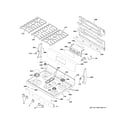GE JGB660EEJ5ES control panel & cooktop diagram