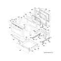 GE JGB700FEJ2DS door & drawer parts diagram