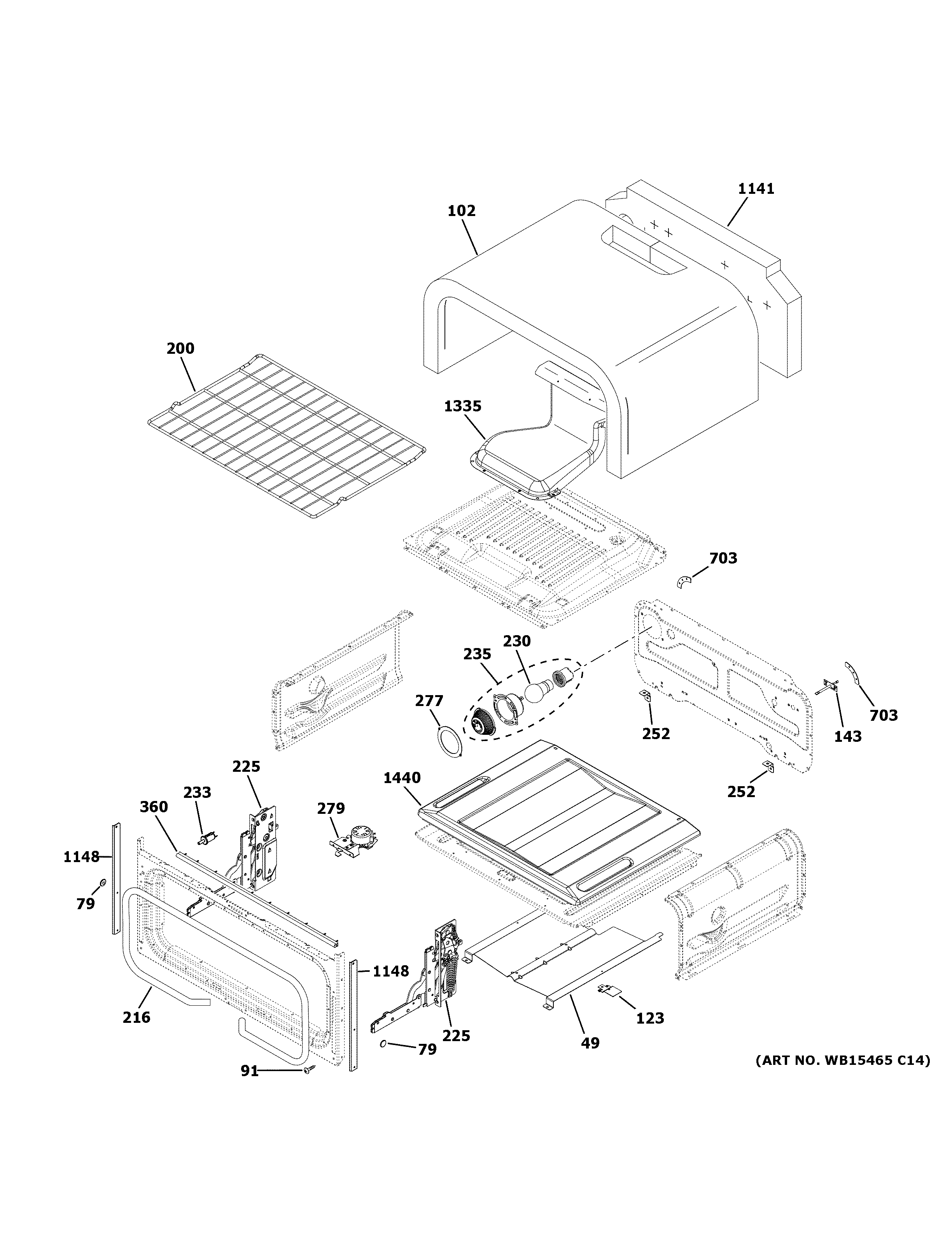 GE JGB860SEJ7SS upper oven diagram