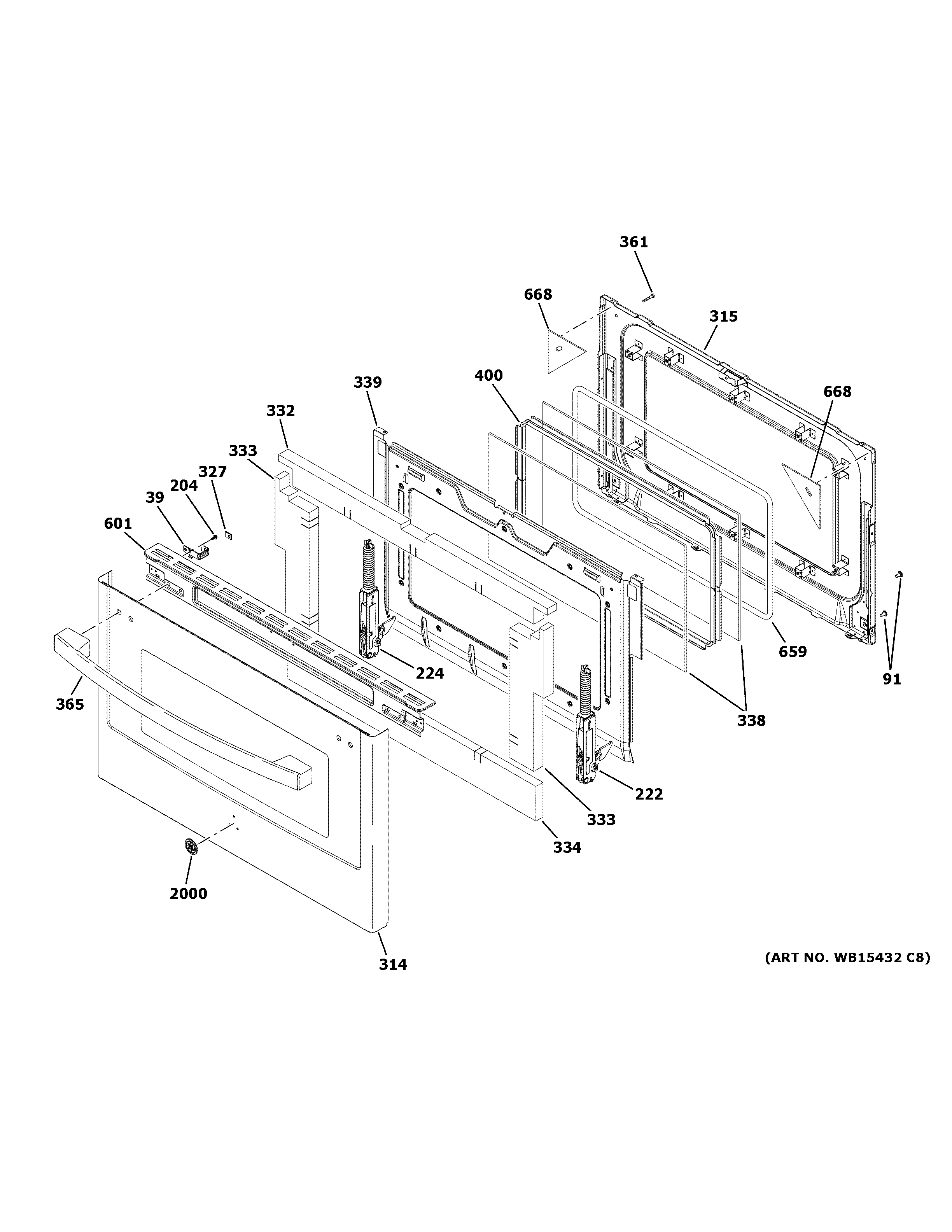 GE JGB860SEJ7SS lower door diagram