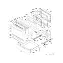 GE JGB700DEJ5WW door & drawer parts diagram