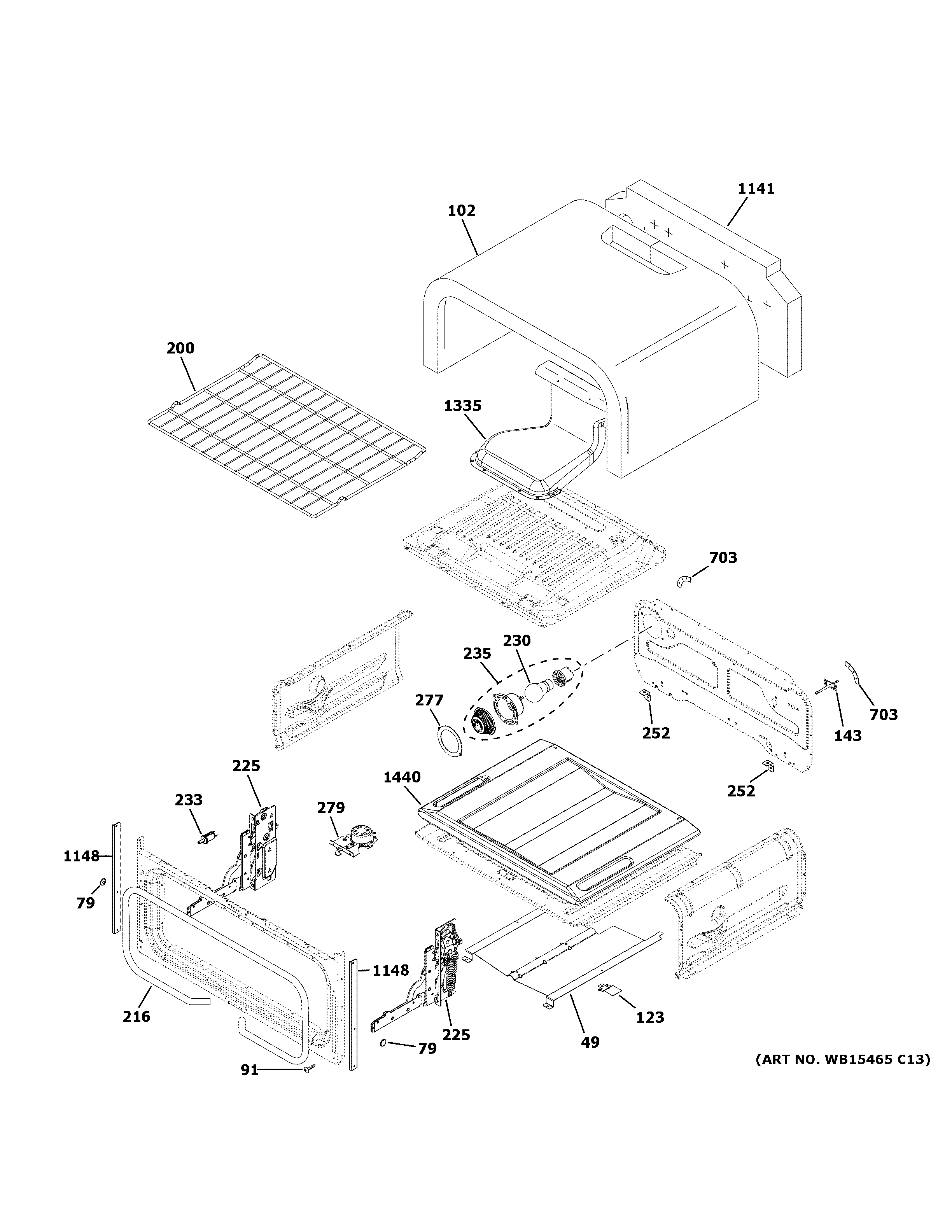 GE JGB860DEJ7BB upper oven diagram