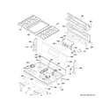 GE JGB720BEJ2TS control panel & cooktop diagram