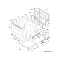 GE JGB720BEJ2TS door & drawer parts diagram