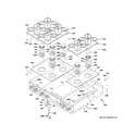 GE ZGU486NDP8SS cooktop diagram