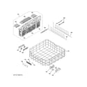 GE CDT765SSF0SS lower rack assembly diagram