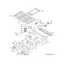 GE PGS960FEL3DS control panel & cooktop diagram