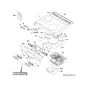 GE CHS950P3M2D1 control panel & cooktop diagram