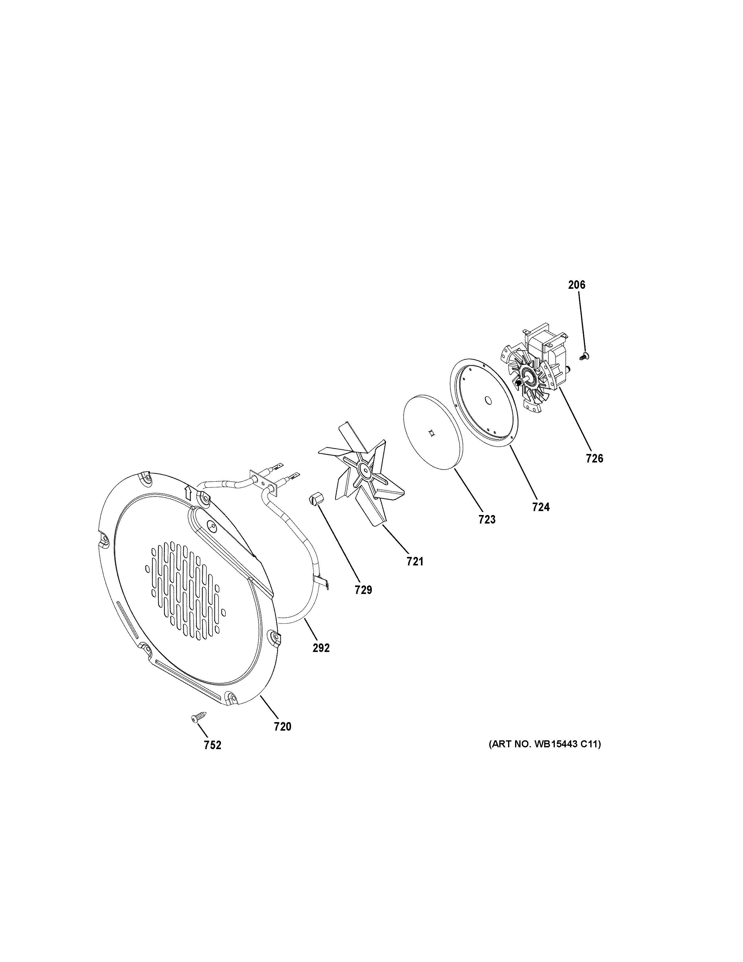 GE PGS960EEL4ES convection fan diagram