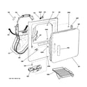 GE DRSR495GG1WW front panel & door diagram